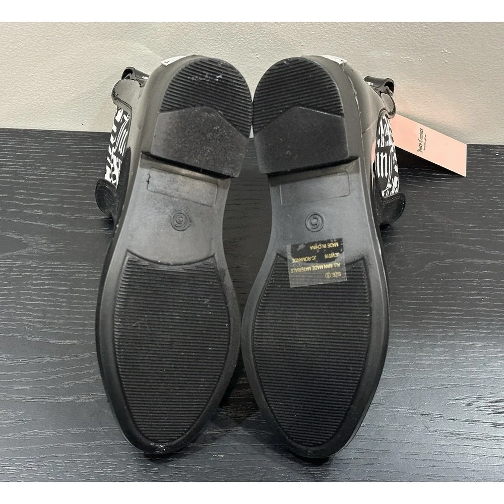 Juicy Couture Women's Romance‎ Black ankle rain boots Size 6 NEW